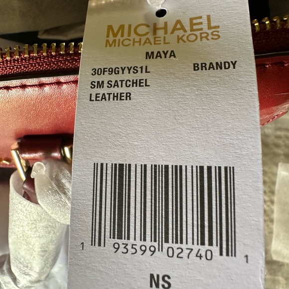 NWT MICHAEL KORS Maya Small Pebbled Leather Satchel - Picture 2 of 3